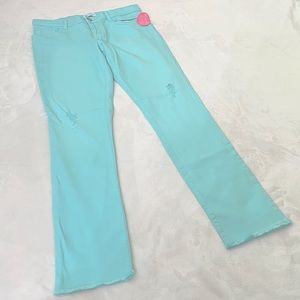 NWT Girls Tiffany Blue ankle length jeans
